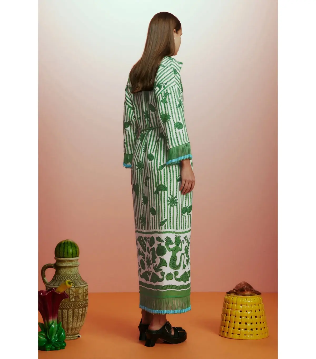 Alémais Lula Midi Dress Green Size AU 14 - Image 4