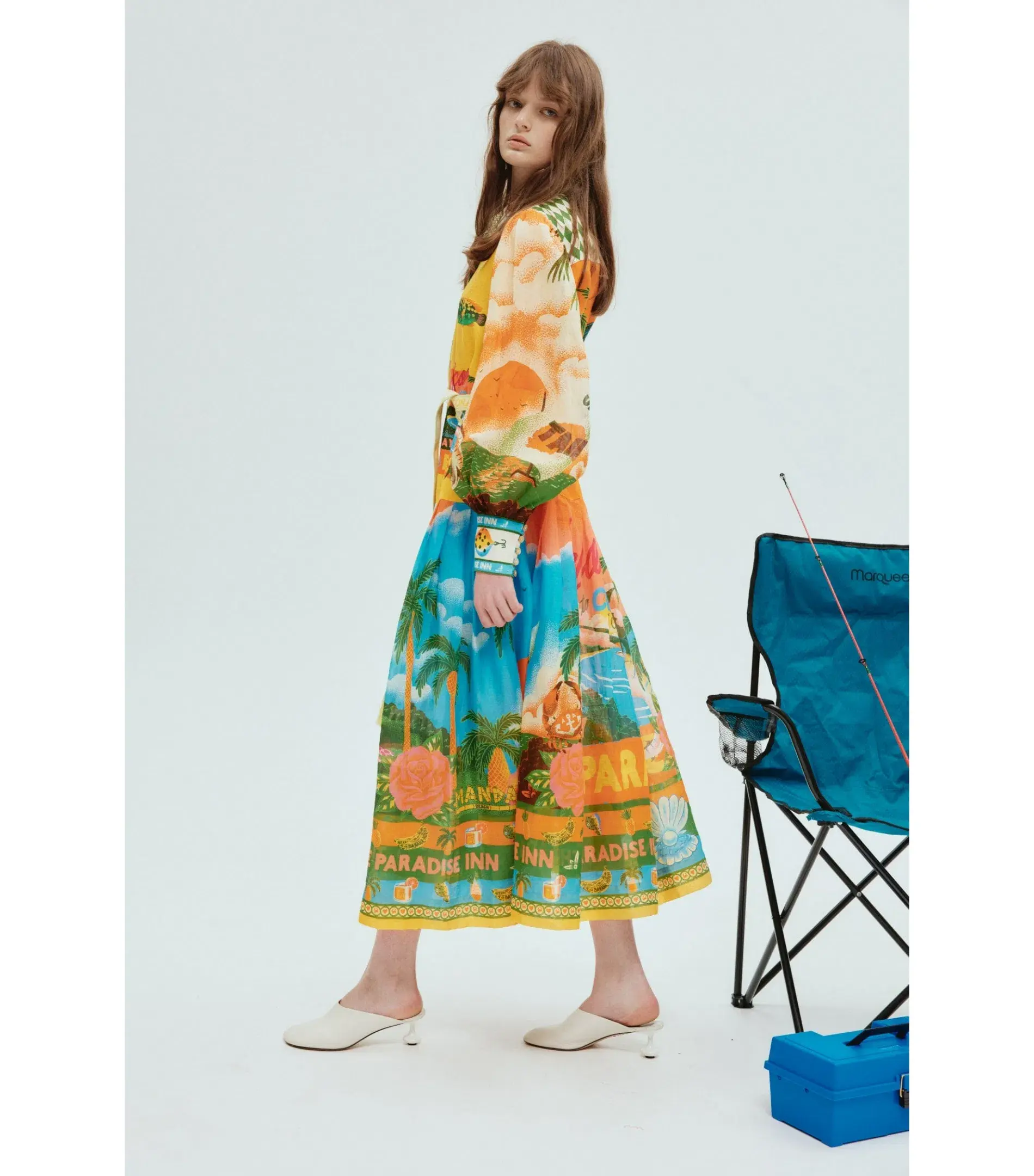 Alemais Paradiso Midi Shirtdress Multi Print Size AU 12 - Image 3