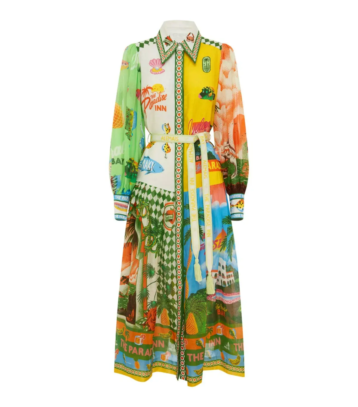 Alemais Paradiso Midi Shirtdress Multi Print Size AU 12 - Image 6