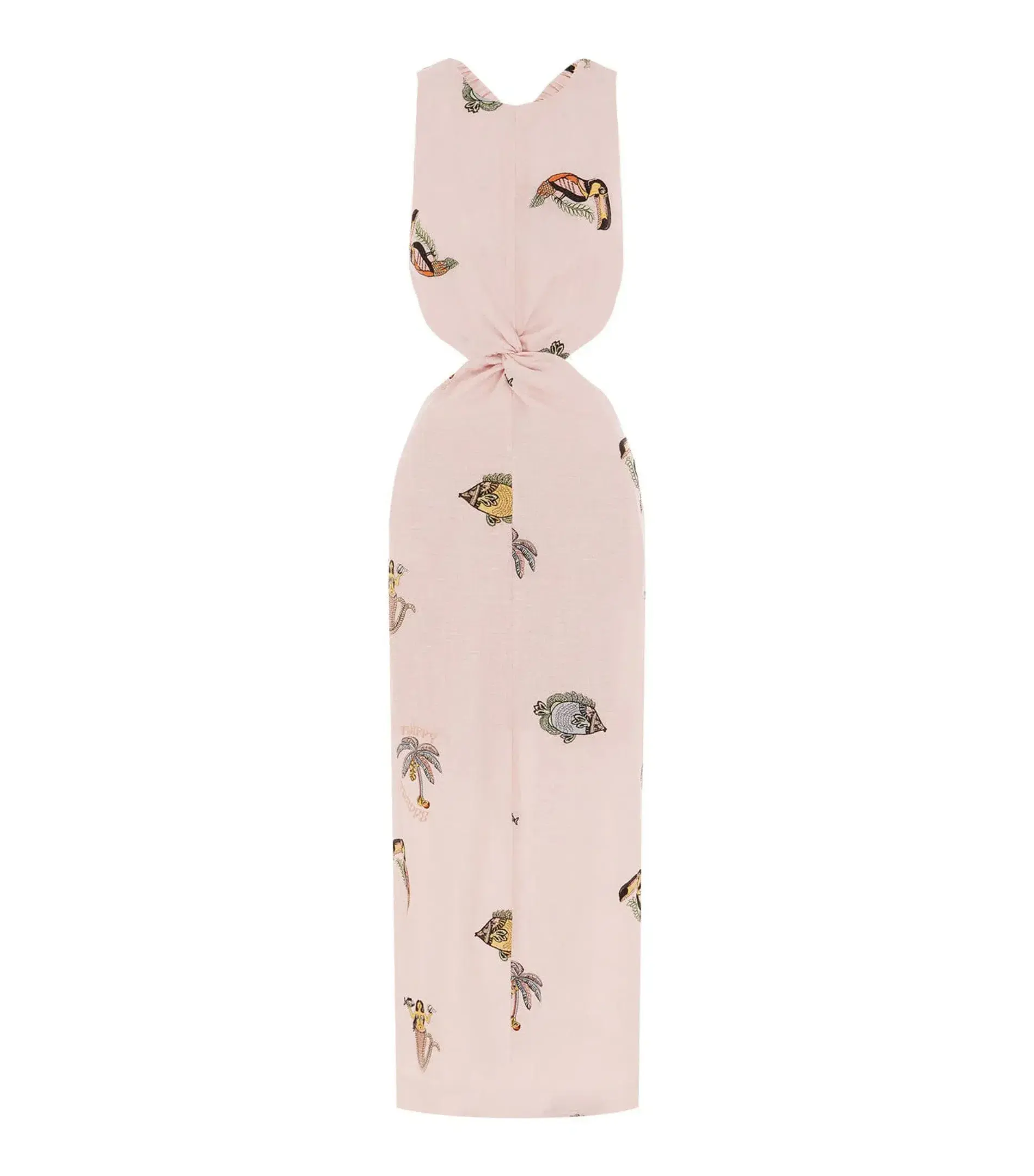 Alémais Vacay Front Twist Midi Dess Pink Size AU 12 - Image 4