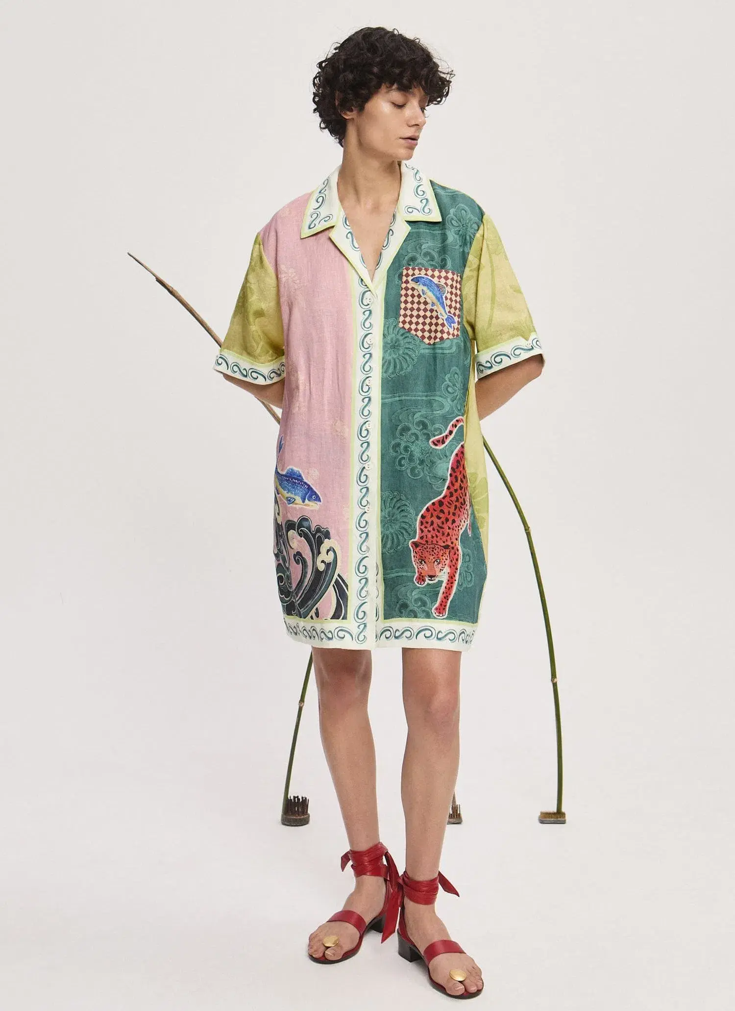 Alémais Rochester Mini Shirtdress Multi Size 16 - Image 1