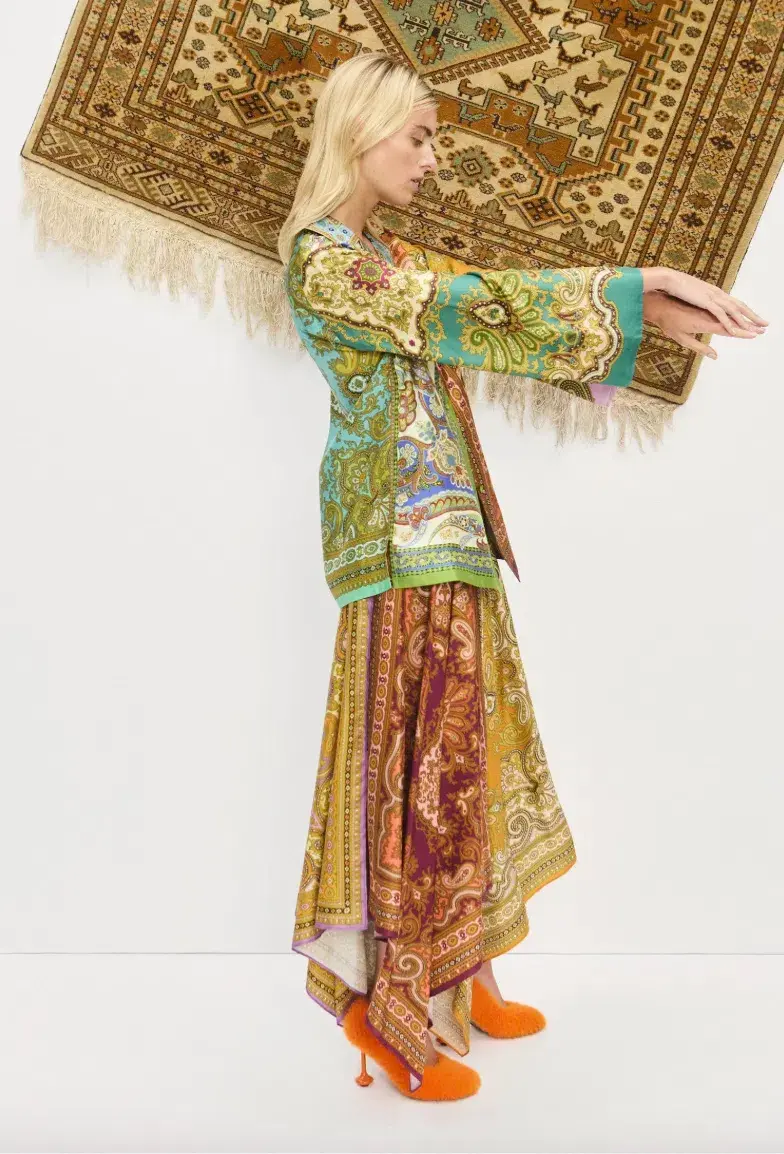 Alémais Clemenza Shirt and Scarf Skirt Set Multi Size 16 - Image 2