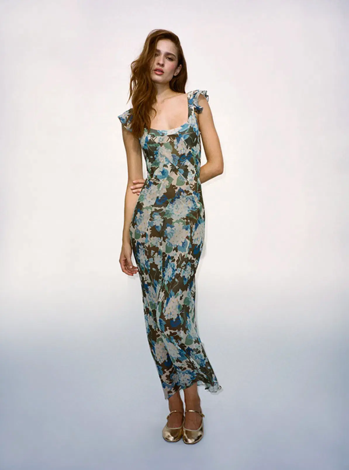 Realisation Par Lila Maxi Dress Blue Hydrangea Print Size S / AU 6-8 - Image 1
