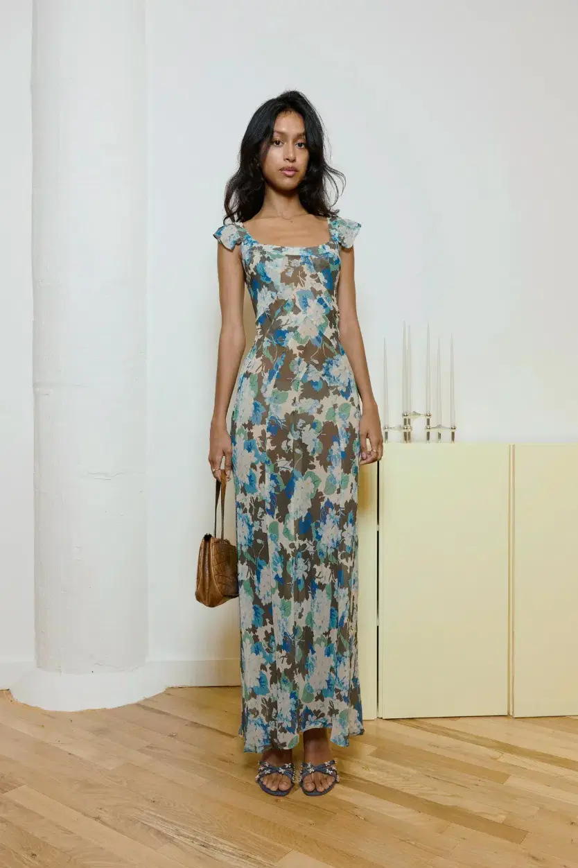 Realisation Par Lila Maxi Dress Blue Hydrangea Print Size S / AU 6-8 - Image 3