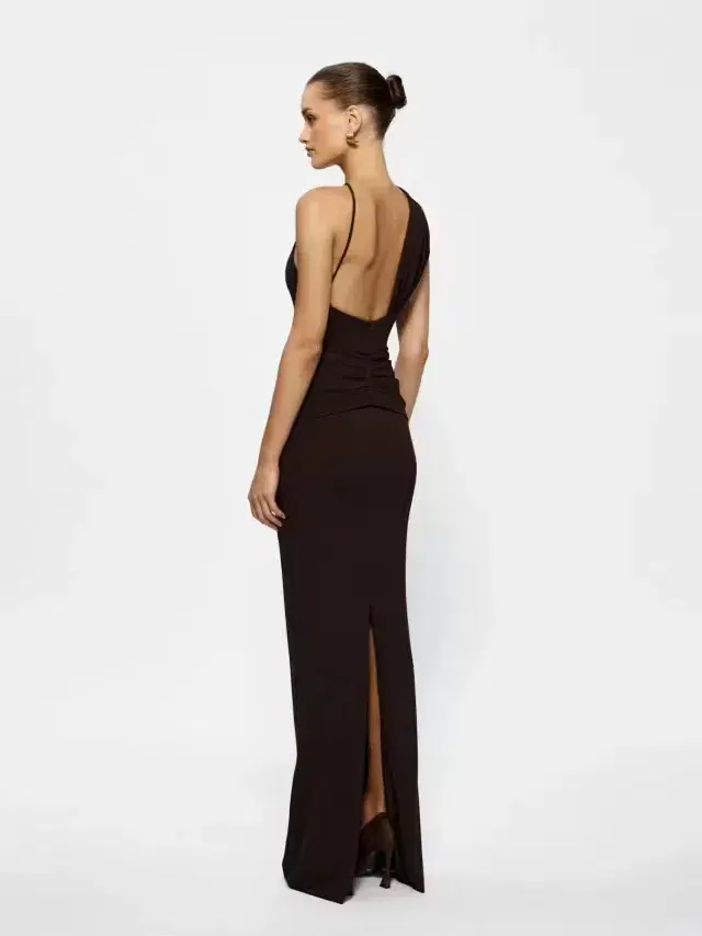 Effie Kats Greer Gown Coffee Brown Size 10 - Image 2