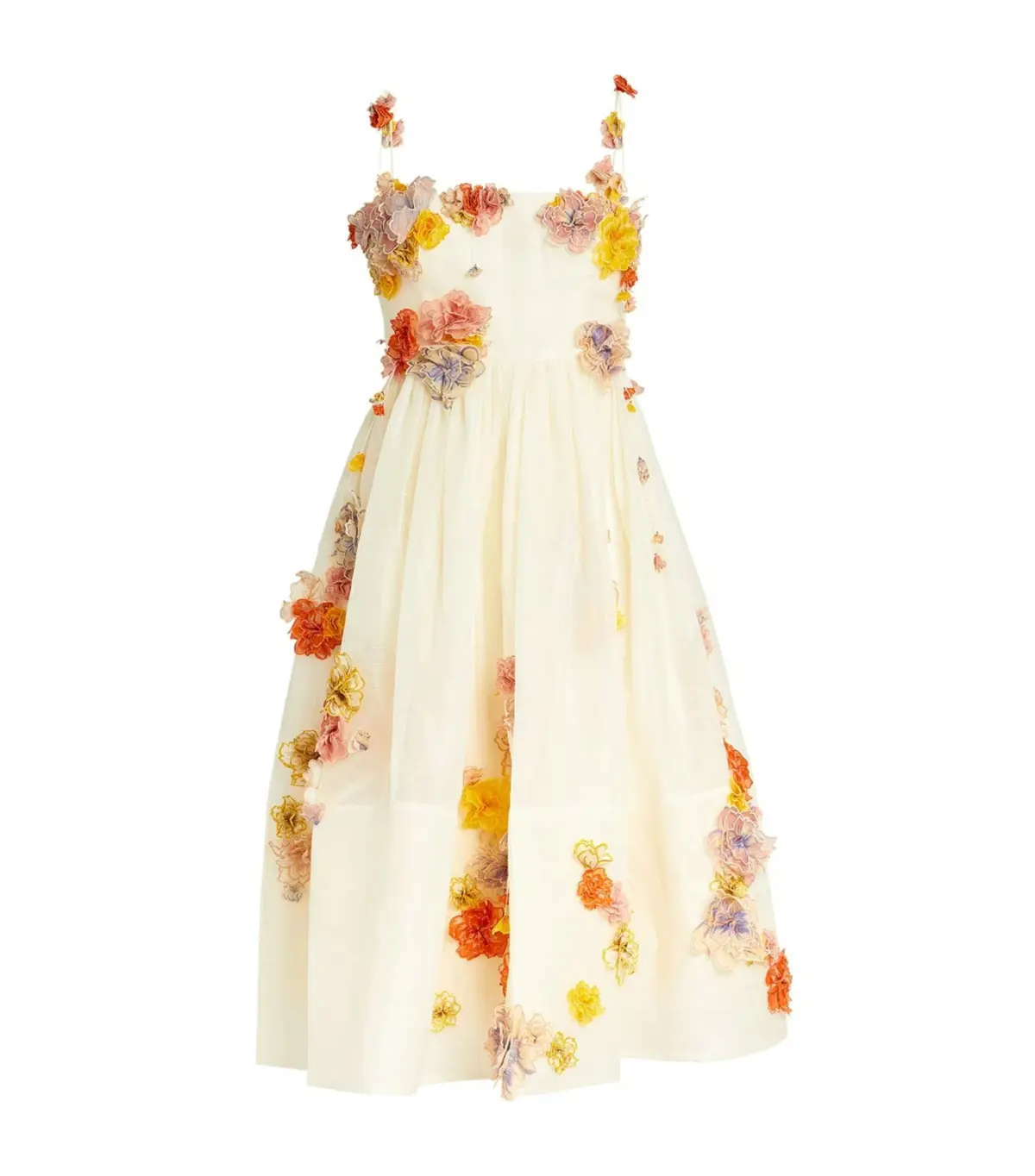 Zimmermann Floral Applique Midi Dress Floral Size 2 / Size AU 12  - Image 3