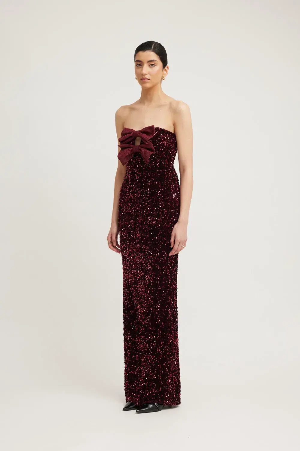 Tojha Harlynne Maxi Dress Merlot Size 10 - Image 3