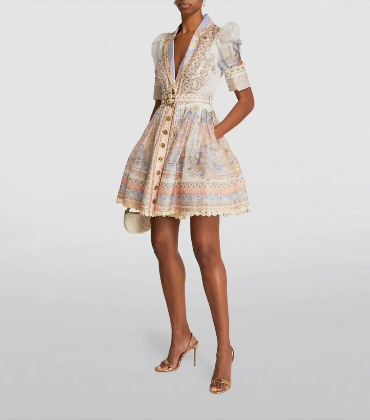Zimmermann High Tide Mini Shirt Dress Odyssey Print Size 2 / AU 12 - Image 1