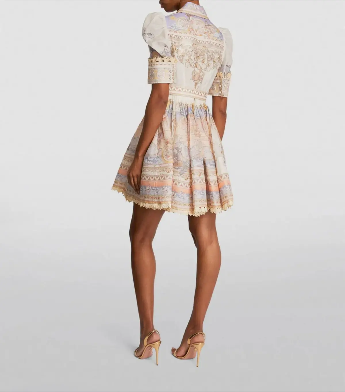 Zimmermann High Tide Mini Shirt Dress Odyssey Print Size 2 / AU 12 - Image 4