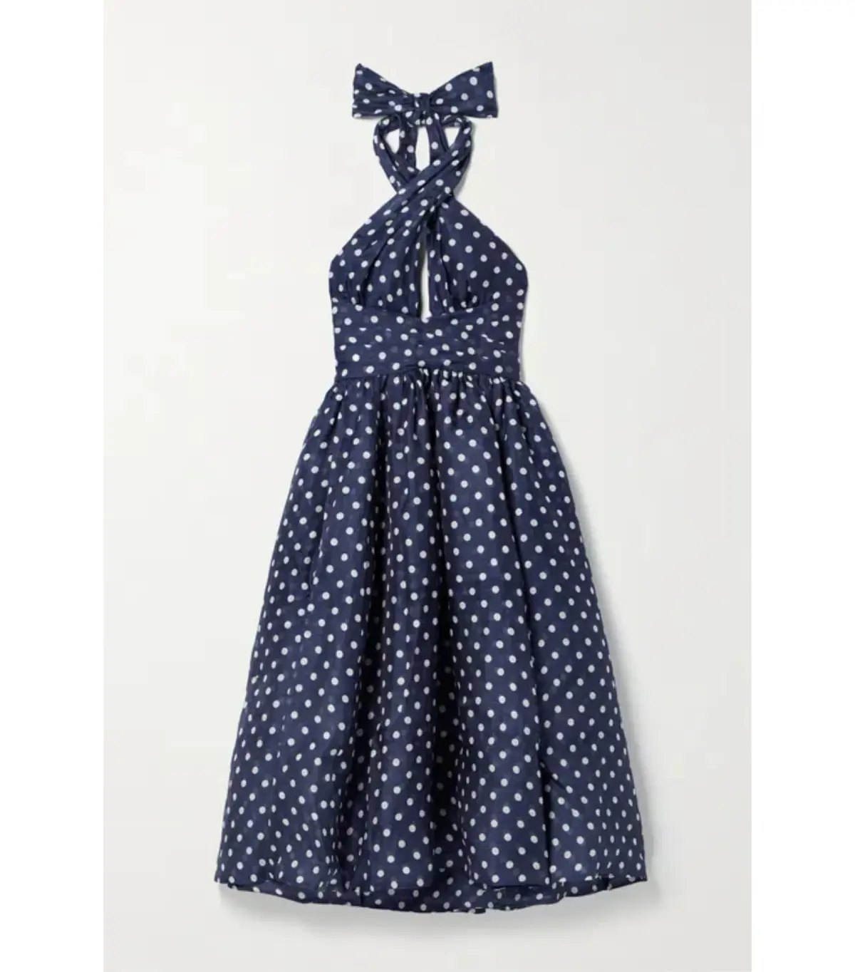 Zimmermann High Tide Halter Midi Dress Navy/Cream Dot Size 2 / AU 12 - Image 3