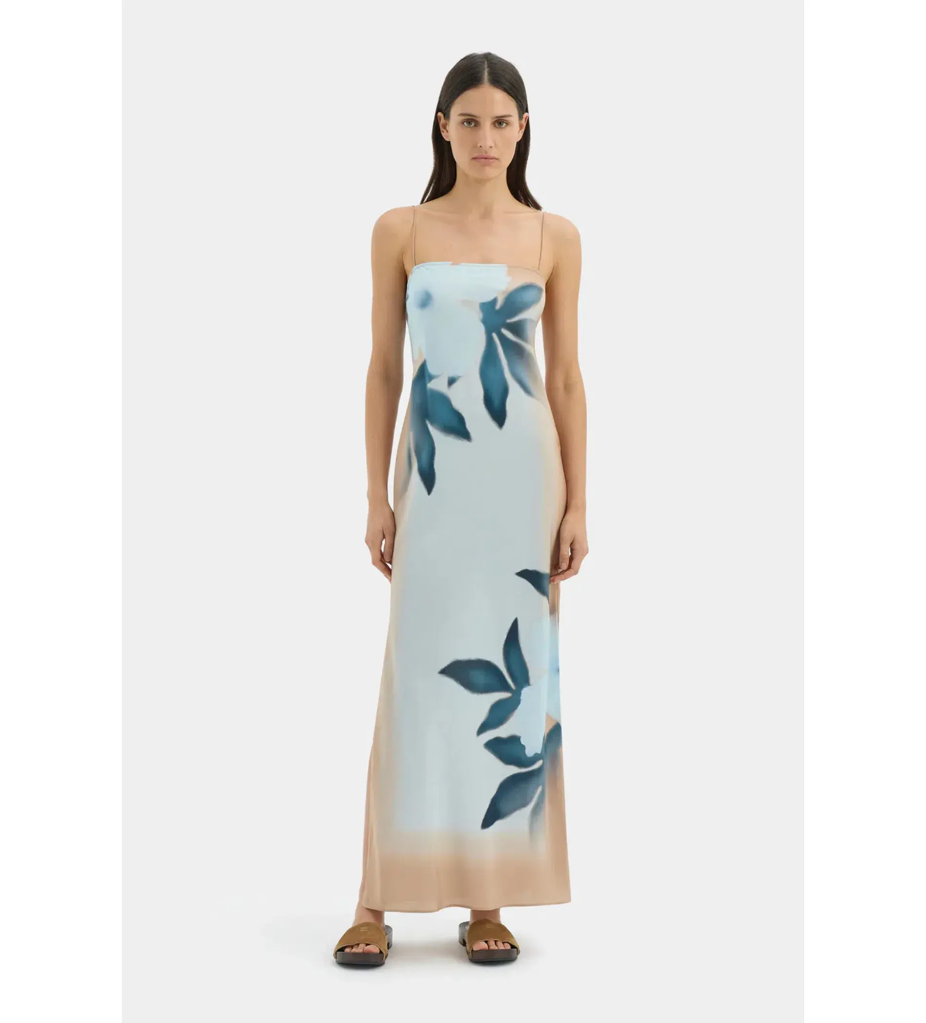 Sir The Label Serene Slip Maxi Dress Sequoia Blue Floral Size 3/AU 12 - Image 1
