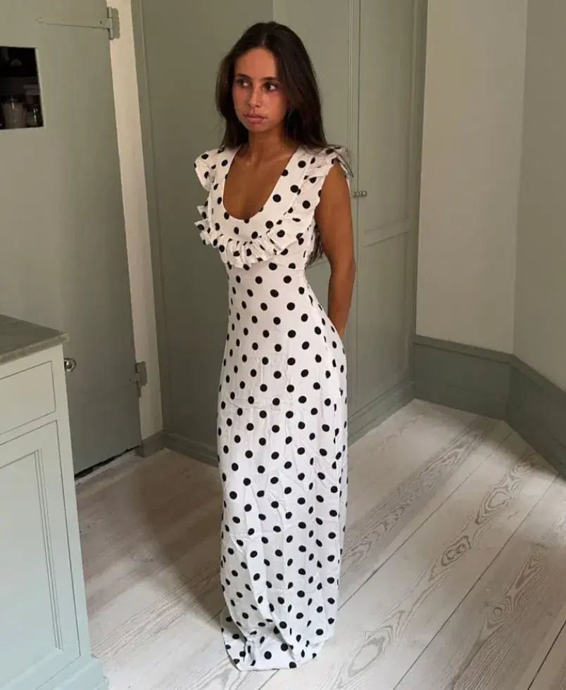 Design by Si Luna Maxi Dress Black/White Size XS / AU 6 for rent on The Volte - main image