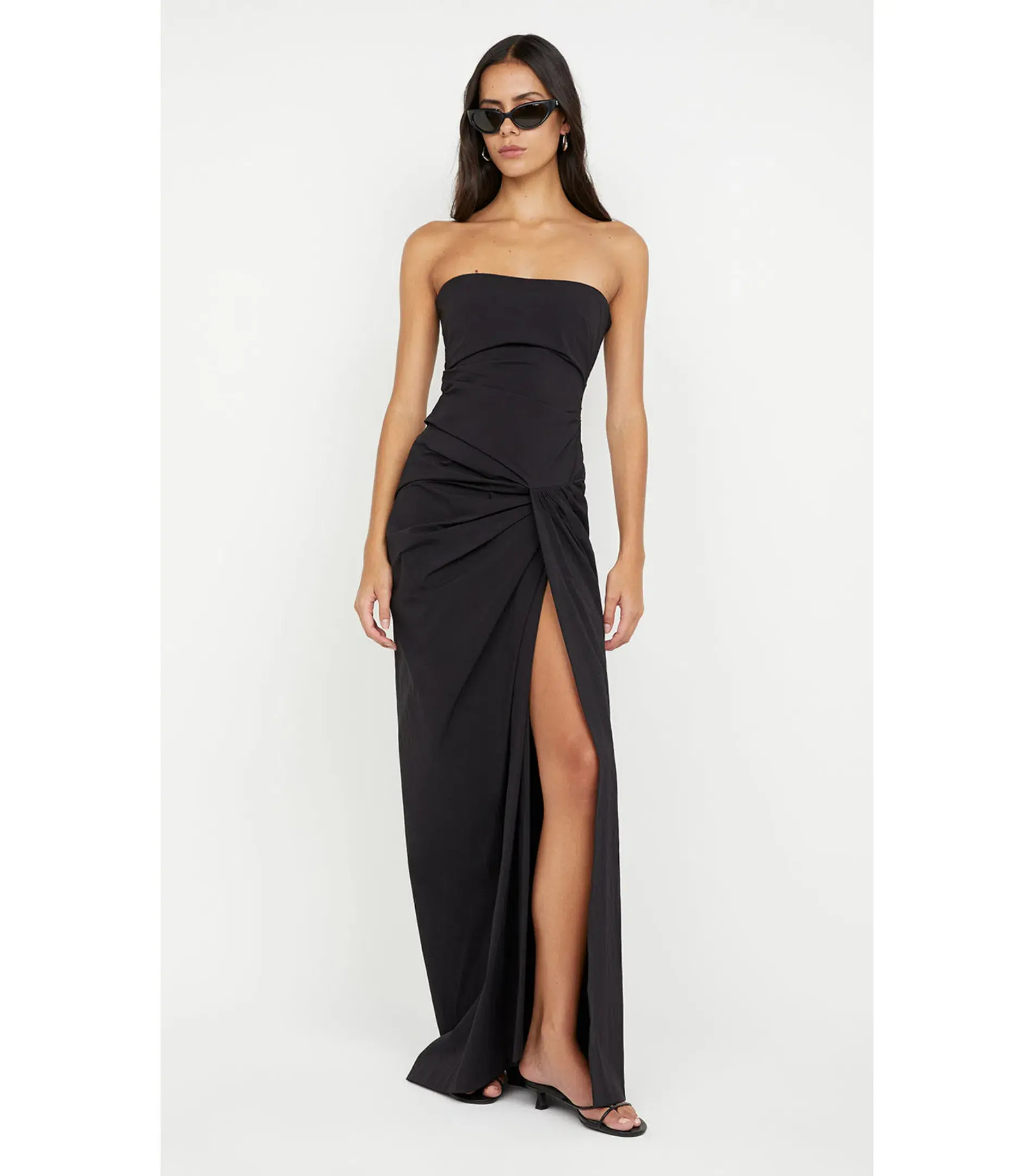 Bec & Bridge Domenic Strapless Dress Black Size AU 6 - Image 1