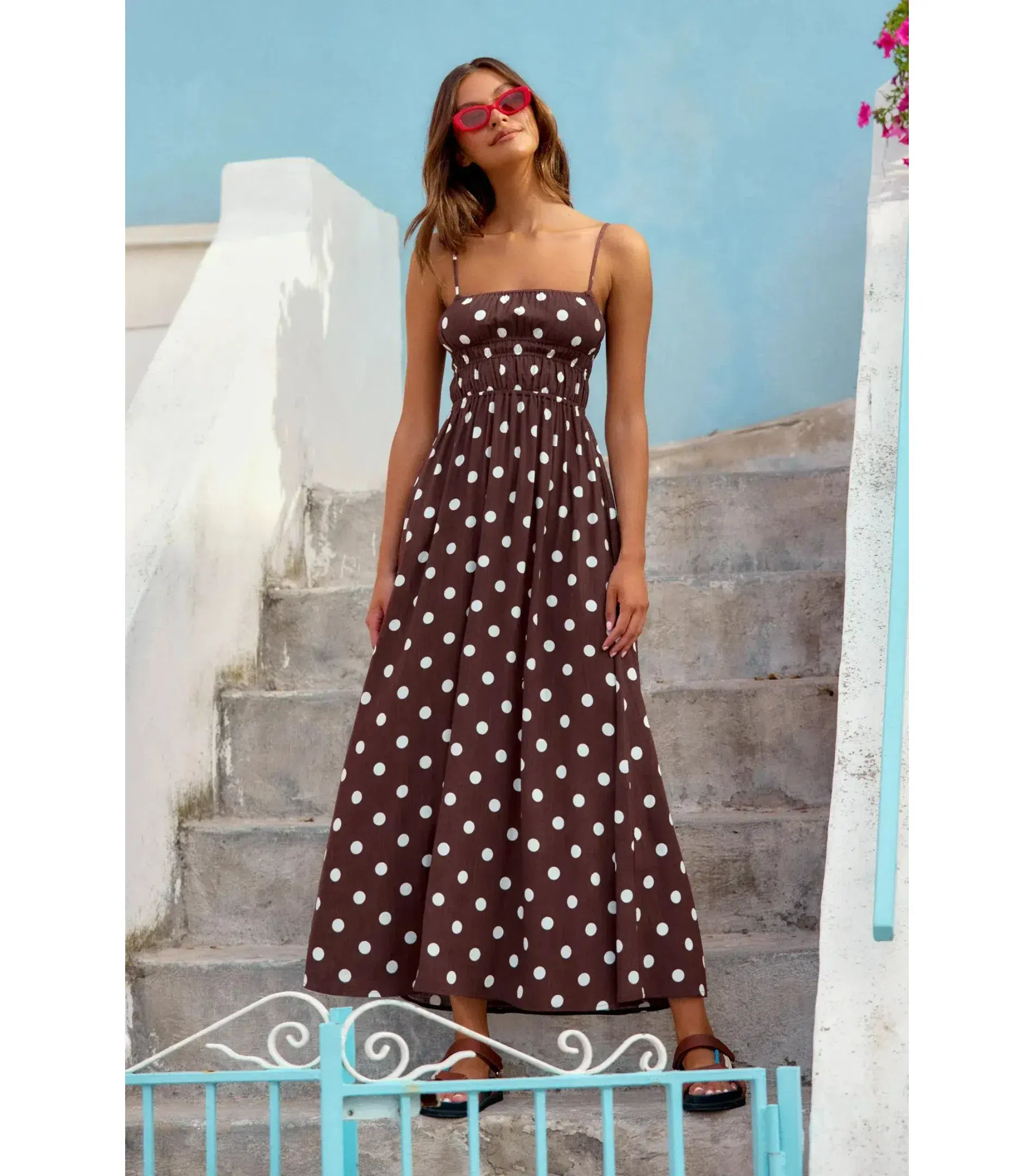 Mister Zimi Gigi Maxi Dress in Cookies and Cream Print Size AU 10 - Image 1