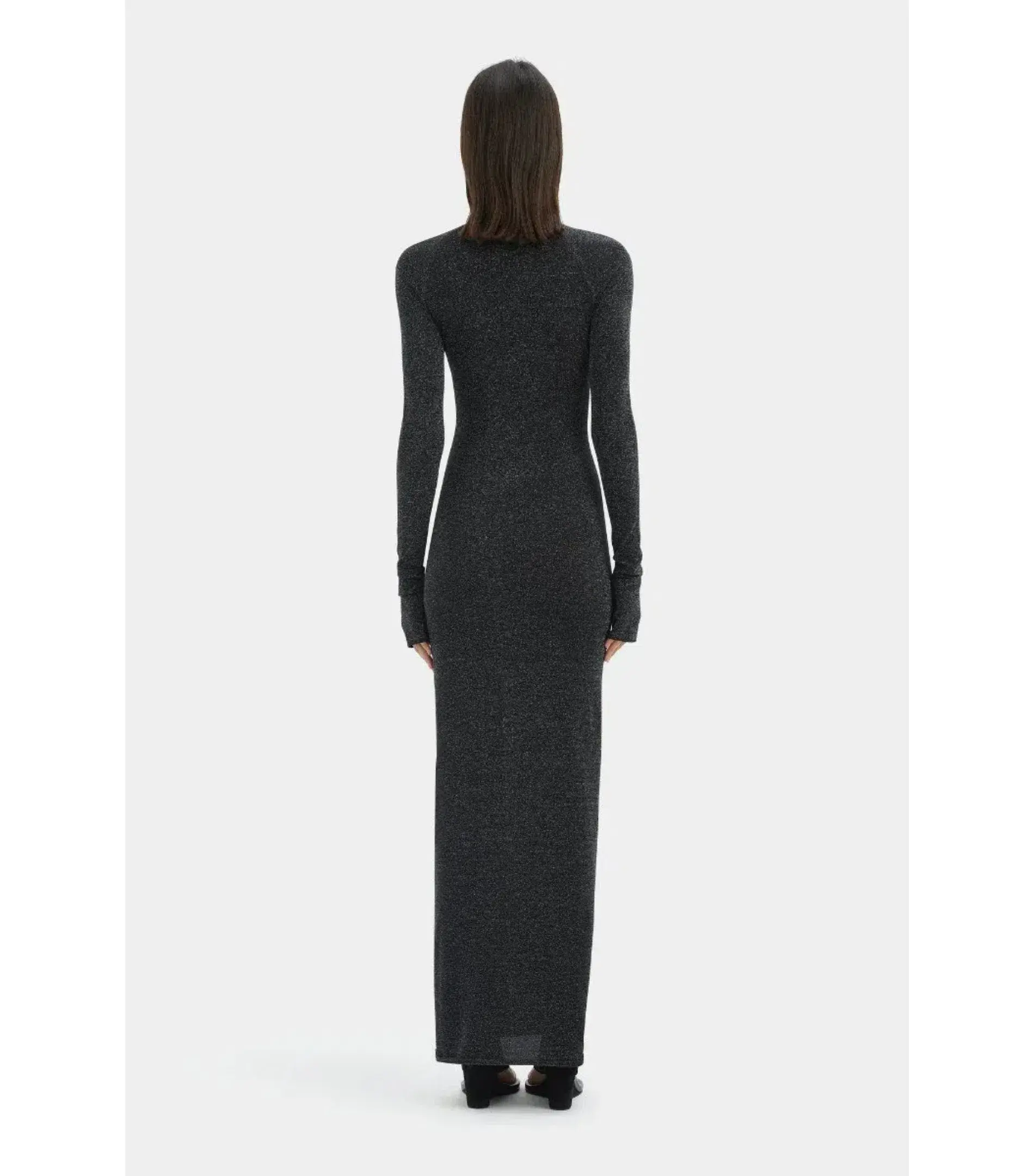 Sir the Label Chiano Long Sleeve Maxi Dress in Black Silver Size 0 / AU 6 - Image 3