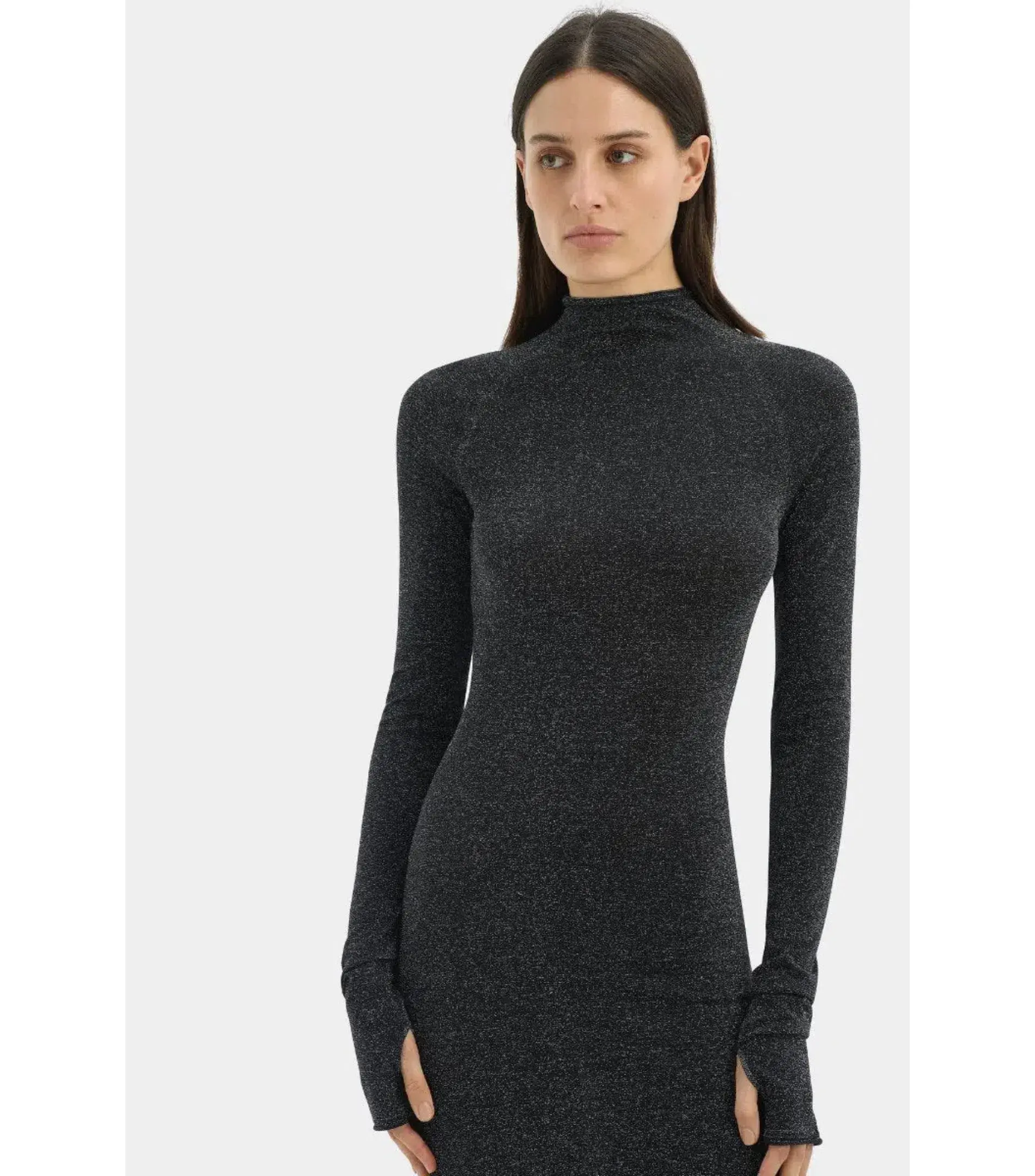 Sir the Label Chiano Long Sleeve Maxi Dress in Black Silver Size 2 / AU 10 - Image 2