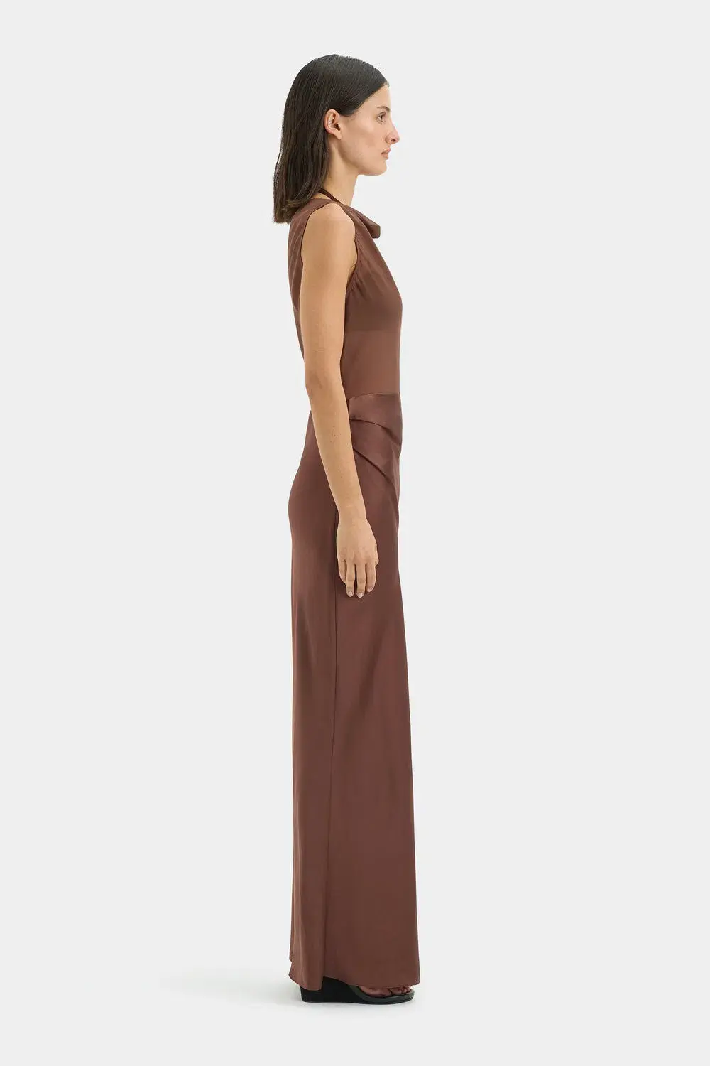 Sir the Label Luca Full Length Gown in Chestnut Brown Size 1 / AU 8 - Image 2