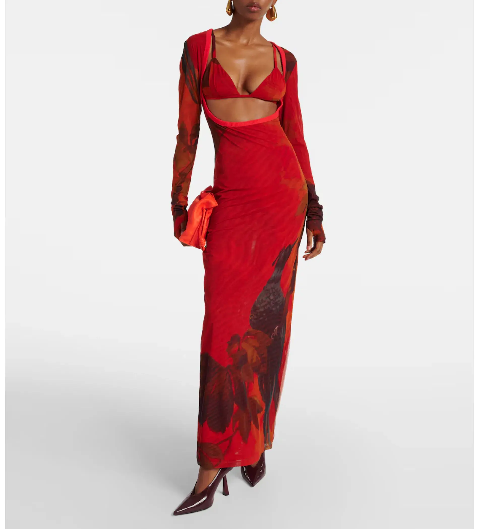 Sir the Label Libertine Printed Cutout Maxi Dress Print Size 8 - Image 1