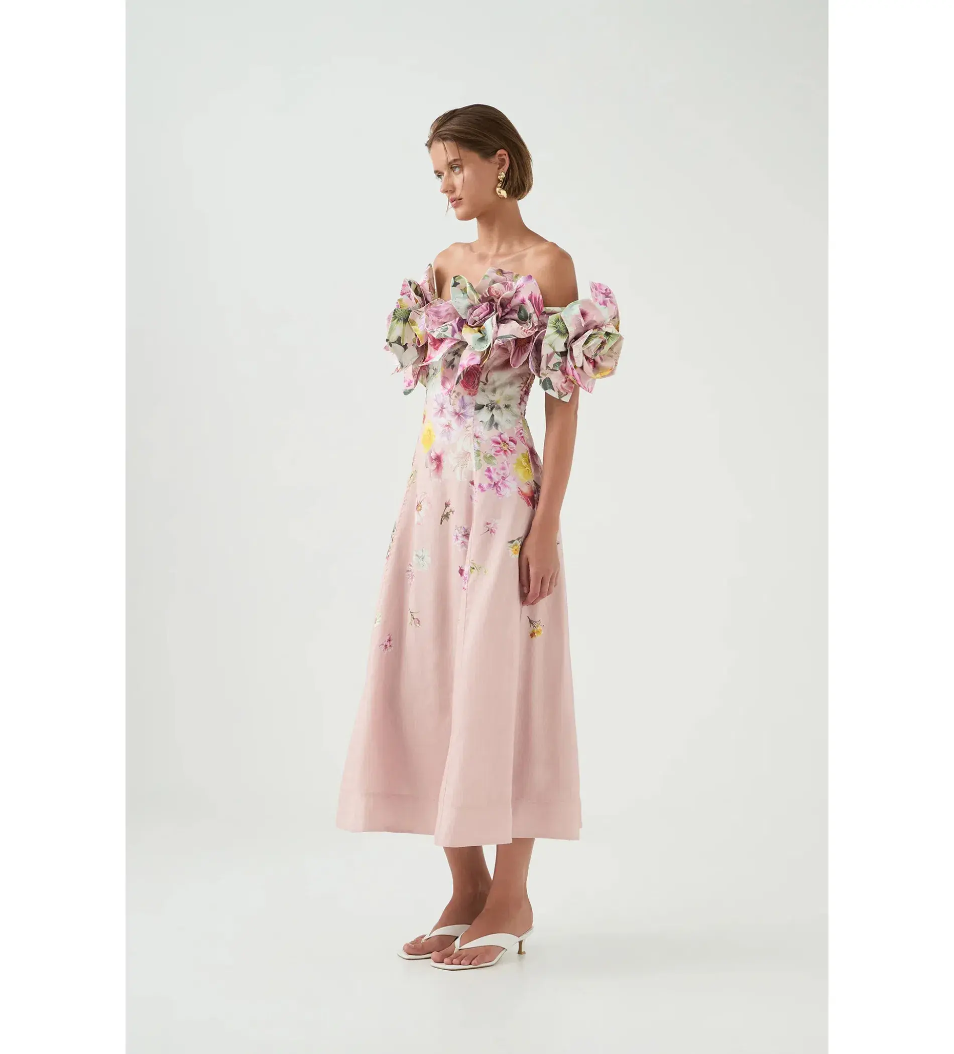 Aje Misha Maxi Dress in Pink Collage Floral Size XS / AU 6 - Image 6