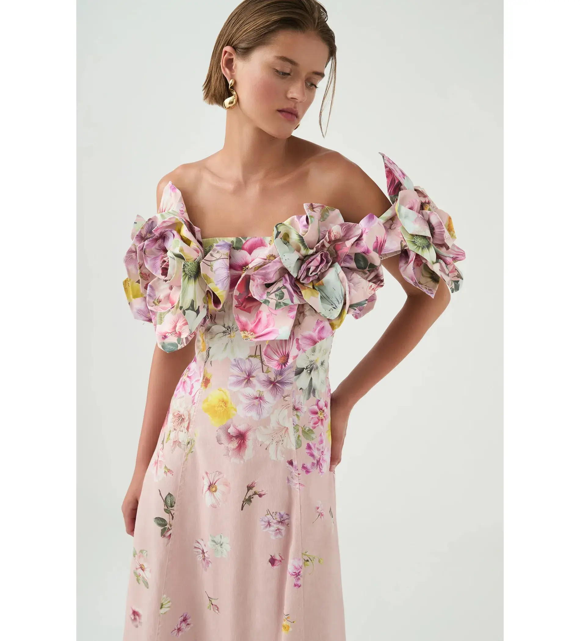 Aje Misha Maxi Dress in Pink Collage Floral Size XS / AU 6 - Image 8