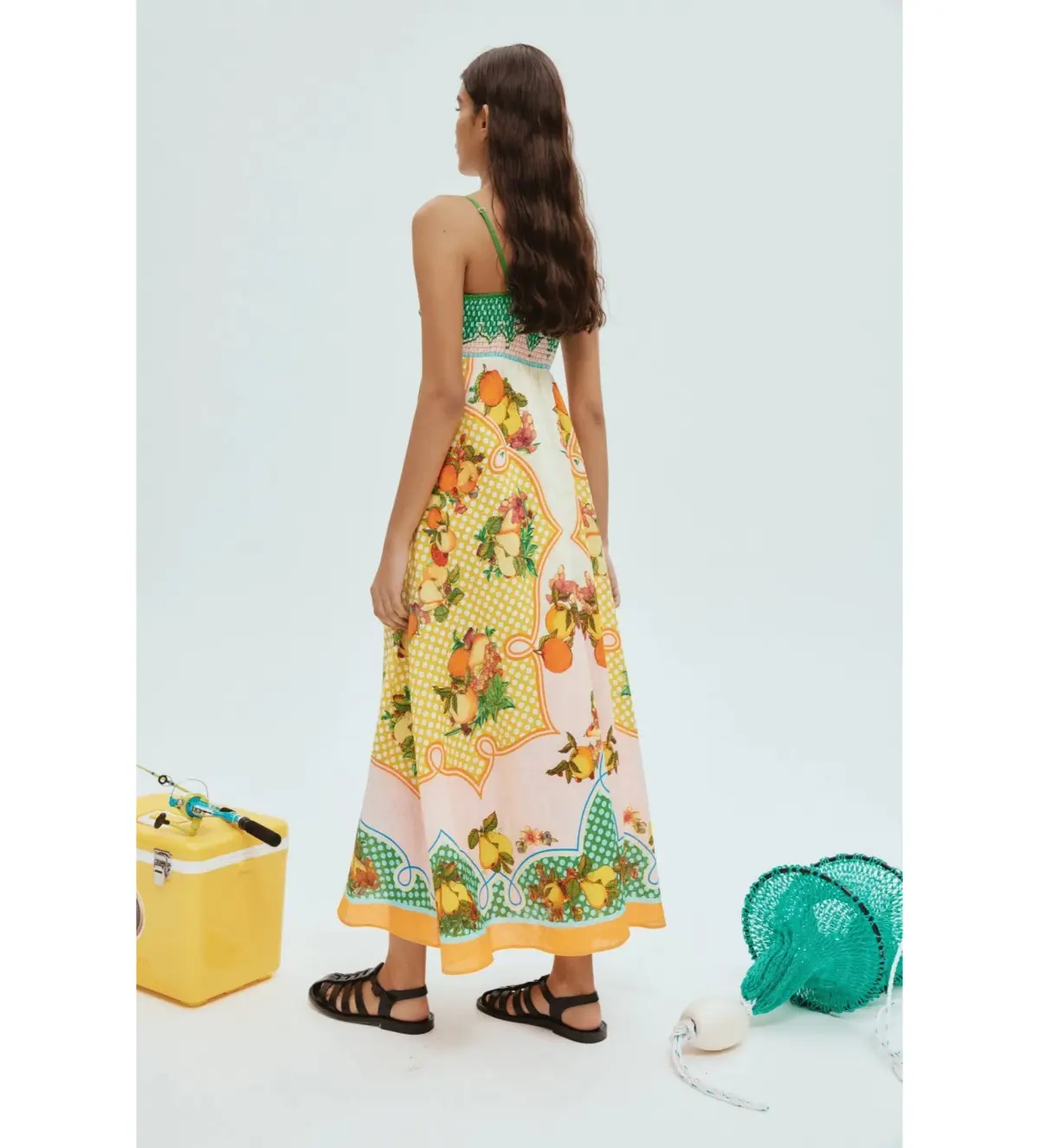 Alemais Lemonis Midi Sundress Multi Print Size AU 10 - Image 4