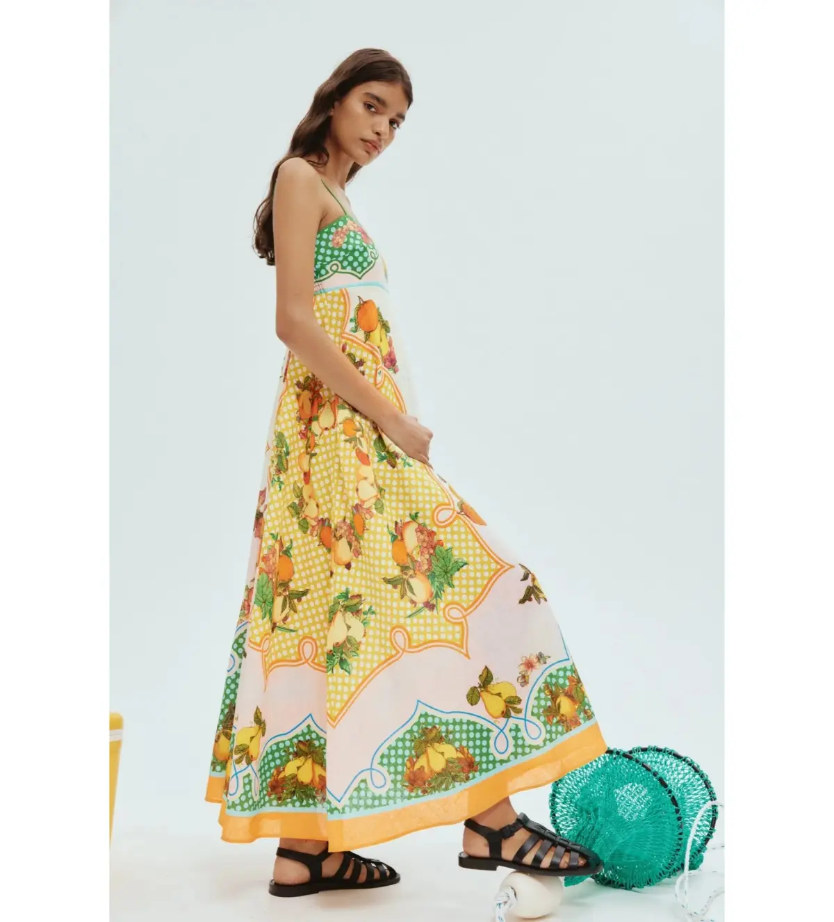 Alemais Lemonis Midi Sundress Multi Print Size AU 10 - Image 2