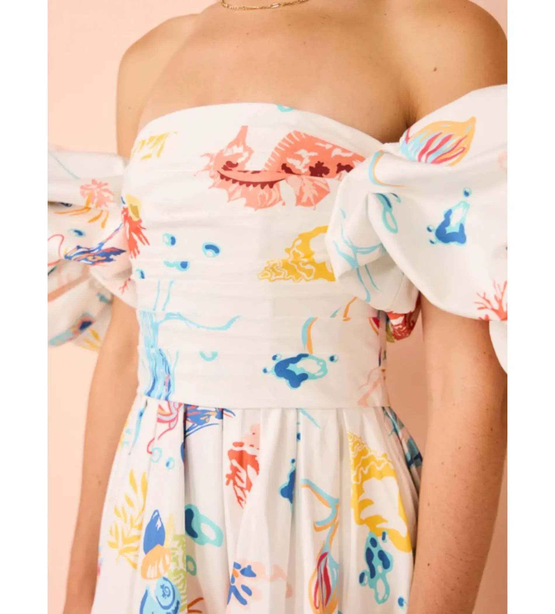 Leo Lin Matilda Puff Sleeve Midi Dress Twilight Print Size AU 12 - Image 4