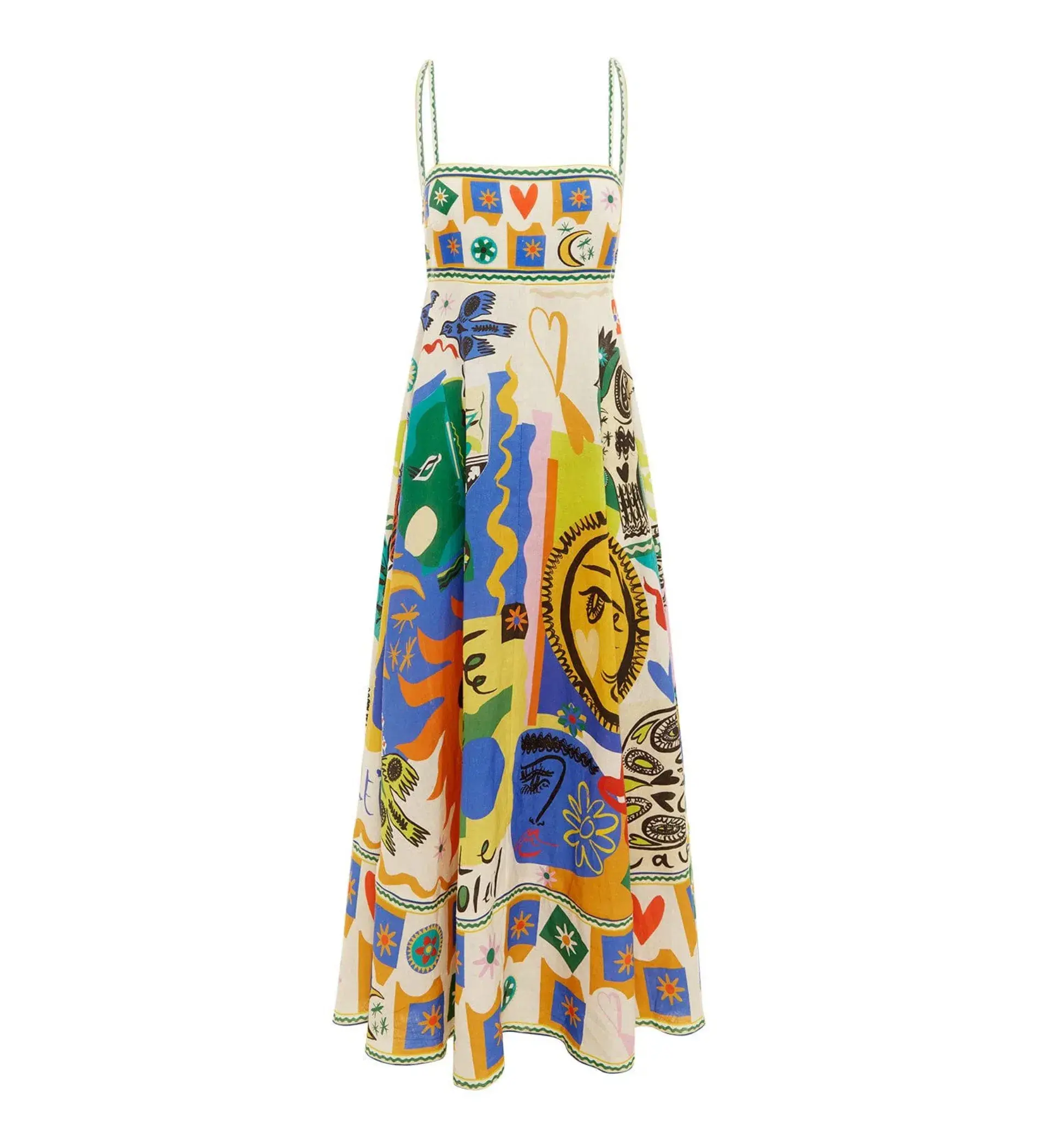 Alemais Soleil Midi Sundress Multi Print Size AU 8 - Image 4
