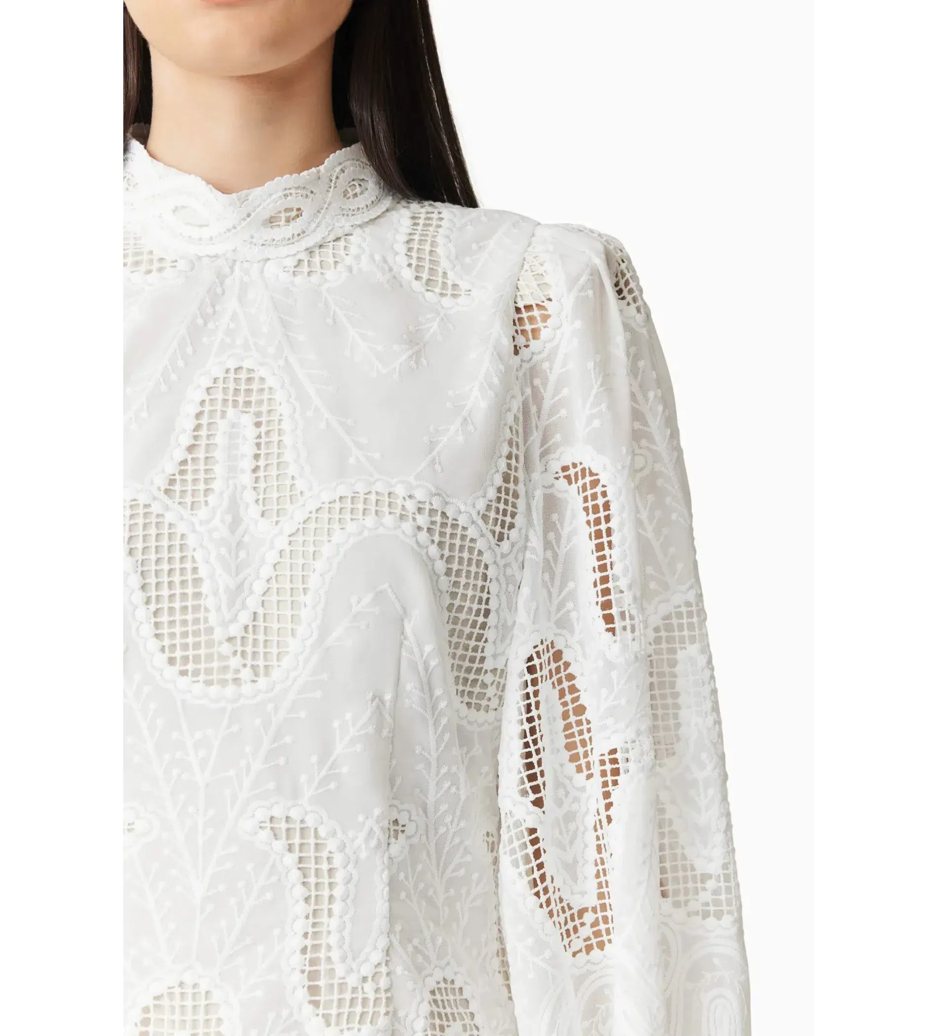 Elliatt Eliza Long Sleeve Mini Dress White Size AU 8 - Image 6