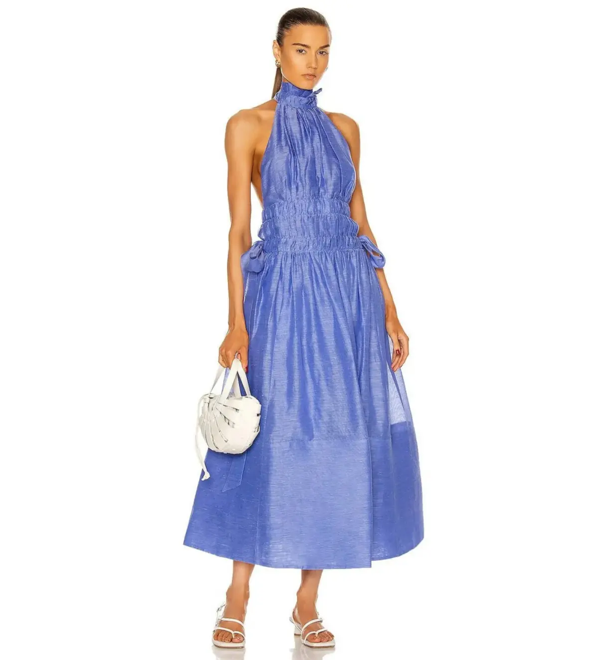 Zimmermann Luminous Halter Gown Cornflower Size 2 AU 12 - Image 1