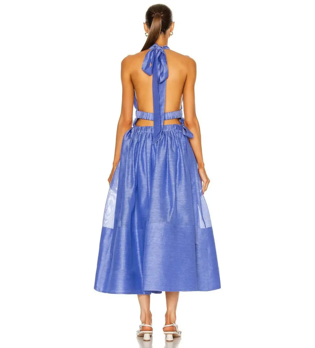 Zimmermann Luminous Halter Gown Cornflower Size 2 AU 12 - Image 5