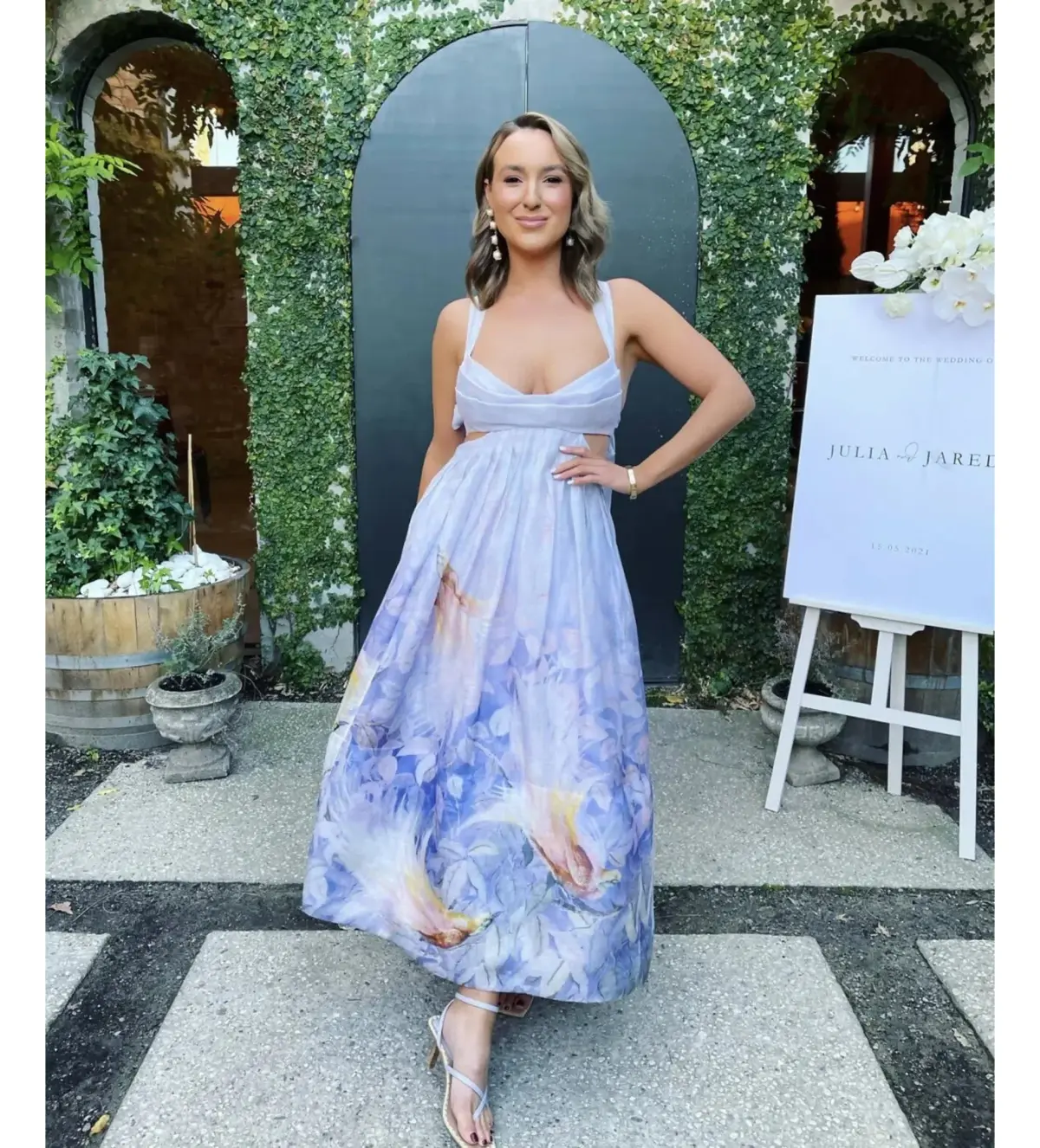 Zimmermann Candescent Bralette Gown Lavender Bird Size 2 AU 12 - Image 2