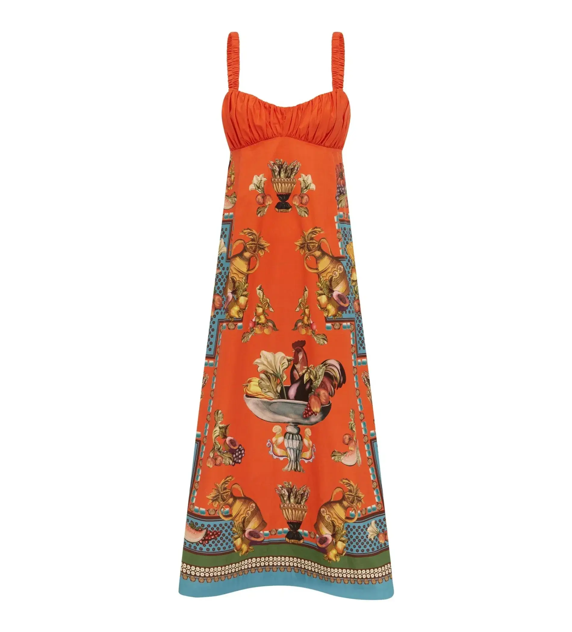 Alemais Rocco Midi Dress Orange Print Size AU 12 - Image 6