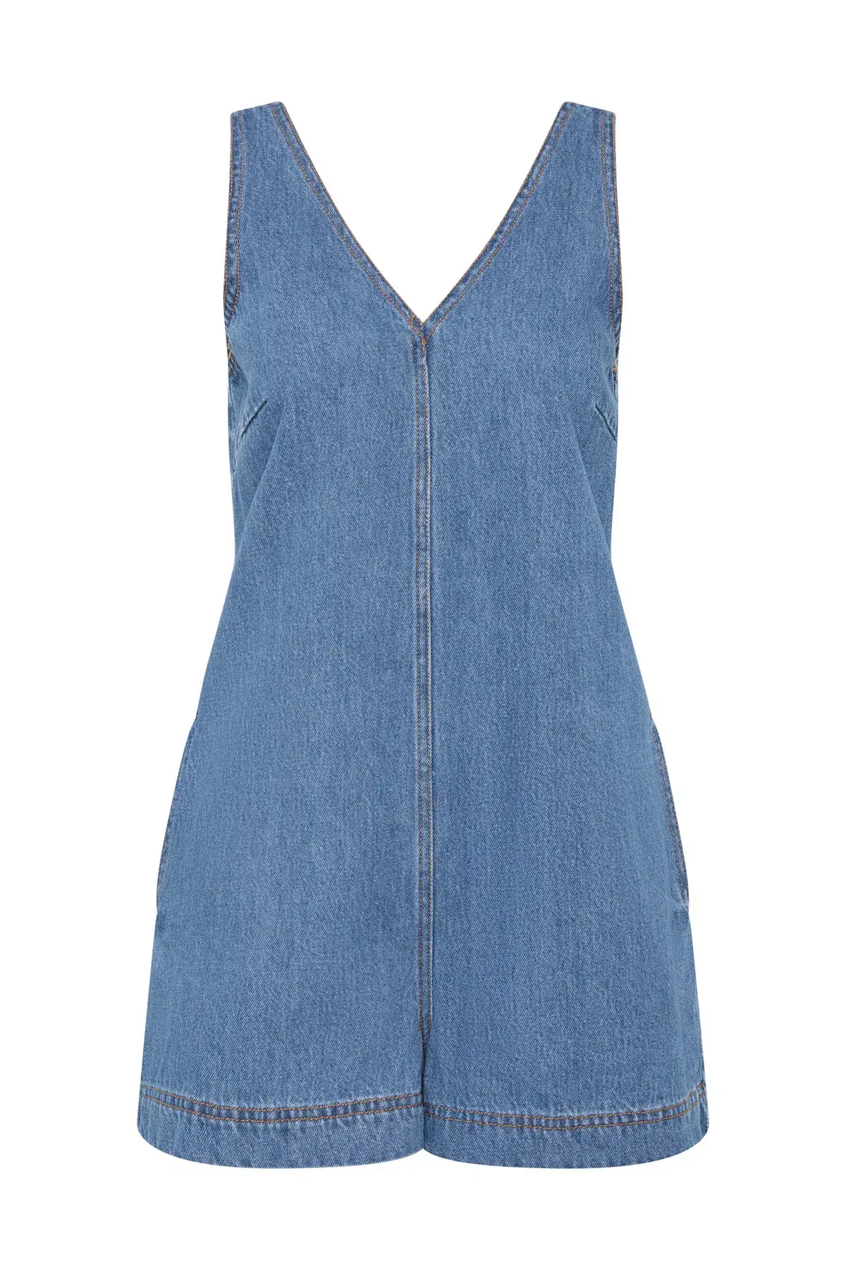 Aje Sunray Denim Playsuit Blue Size 10 - Image 13