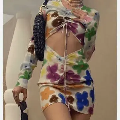 With Jean Hermana Dress Viola Tricolour Size 6   for rent on The Volte - main image