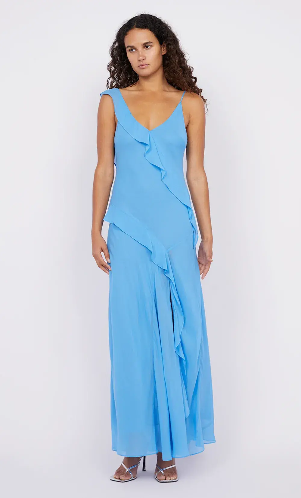 Bec and Bridge Aida Frill Dress Blue Azure Size 8 - Image 2