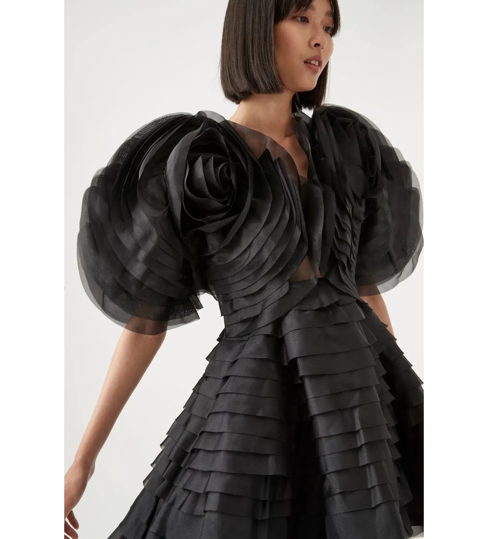 Aje Amour Ruffle Mini Dress Black Size AU 8 - Image 5