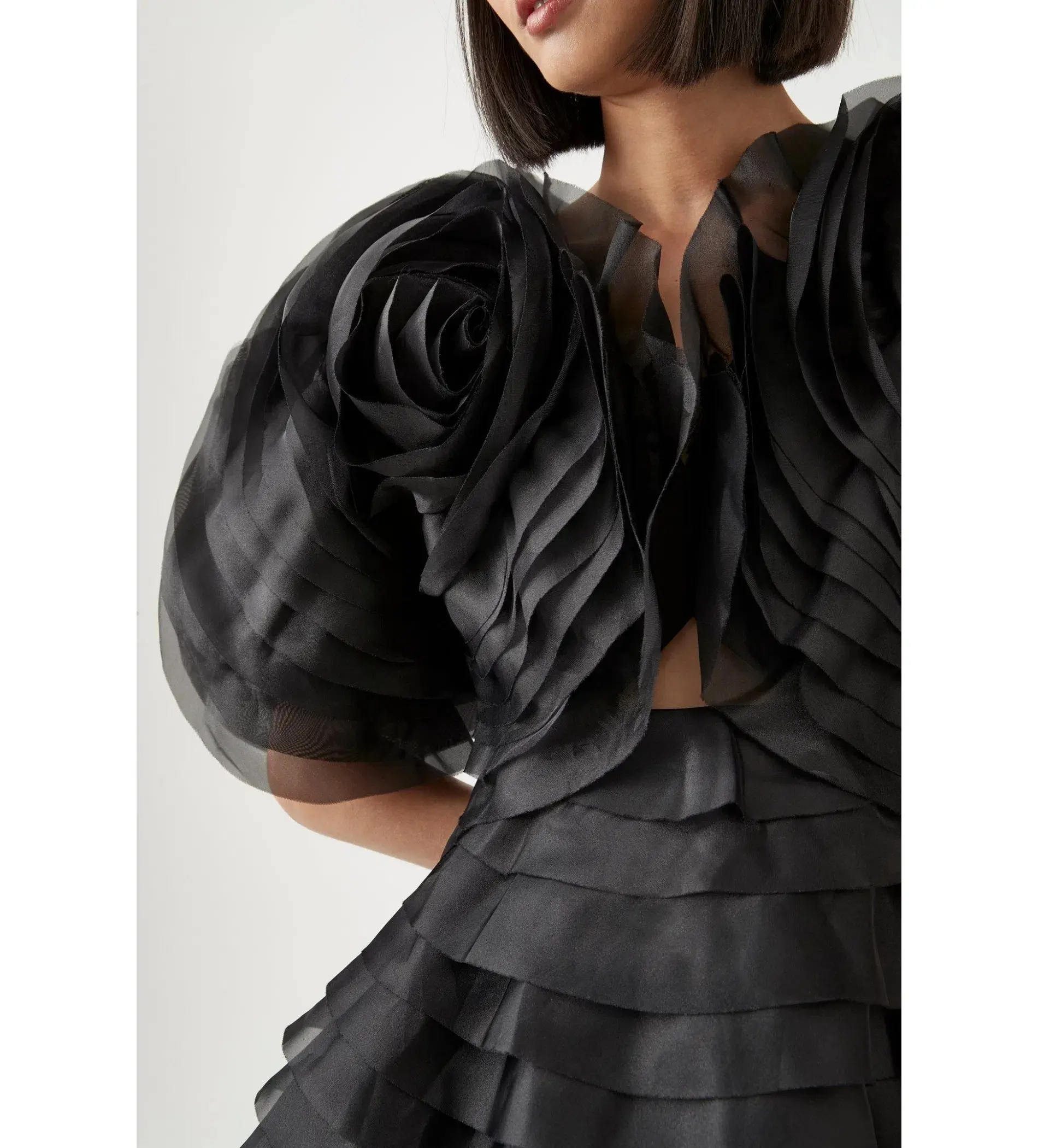 Aje Amour Ruffle Mini Dress Black Size AU 8 - Image 4