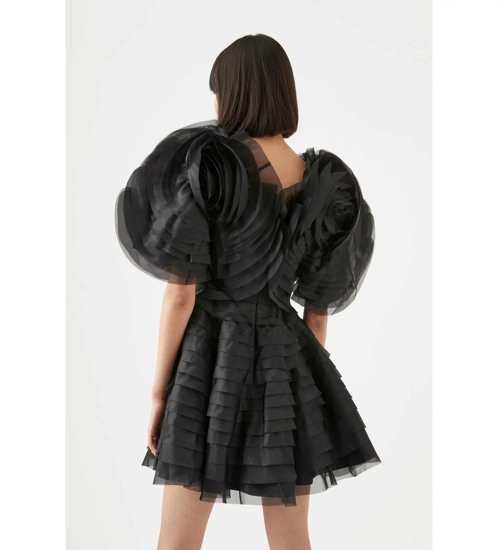 Aje Amour Ruffle Mini Dress Black Size AU 8 - Image 7