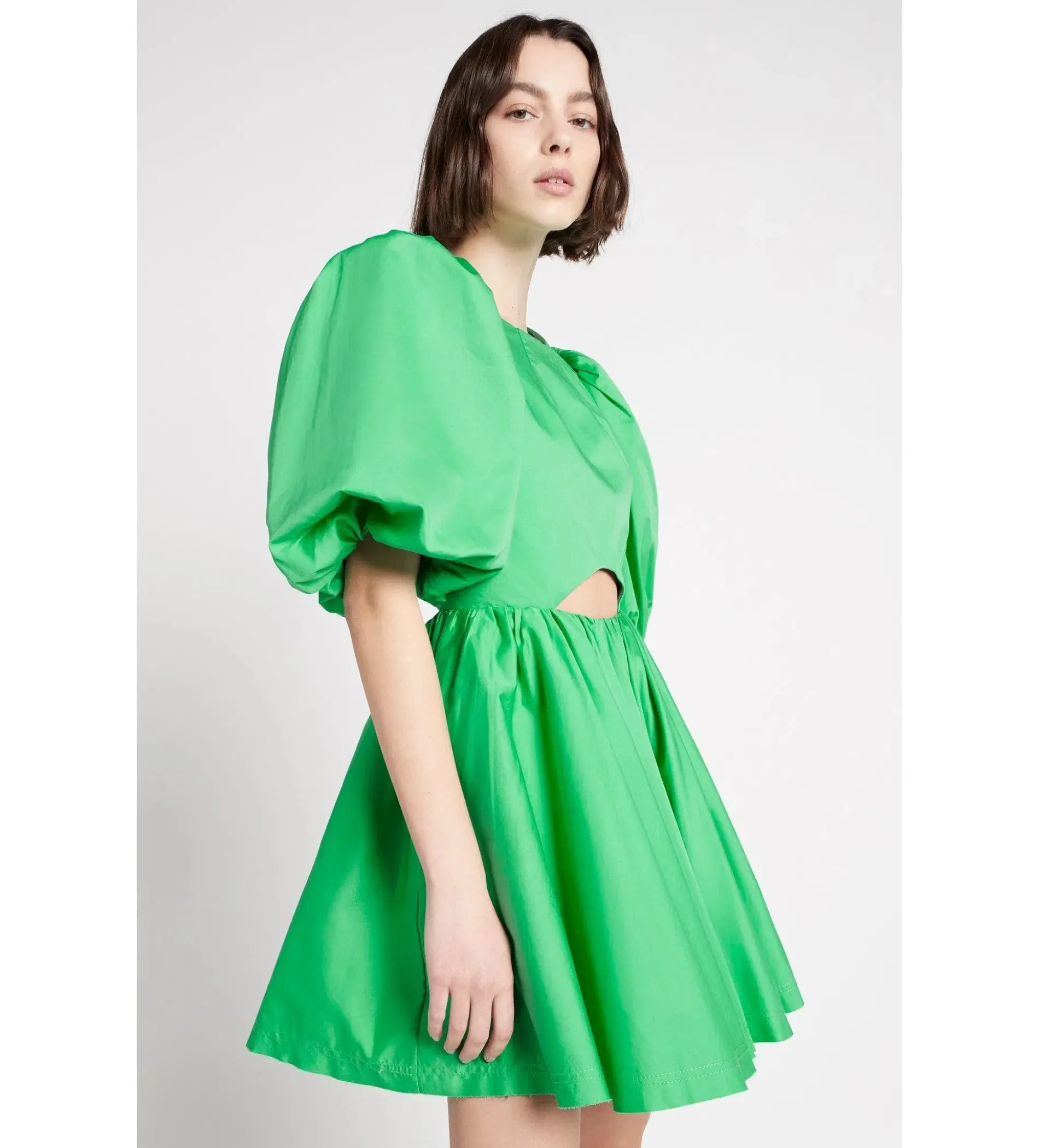 Aje Colette Abstract Cut Out Mini Dress Green Size AU 10 - Image 4