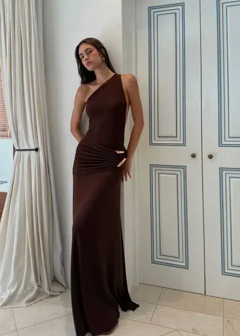 Ance Gria Gaia Gown Brown Size AU 8 - Image 4