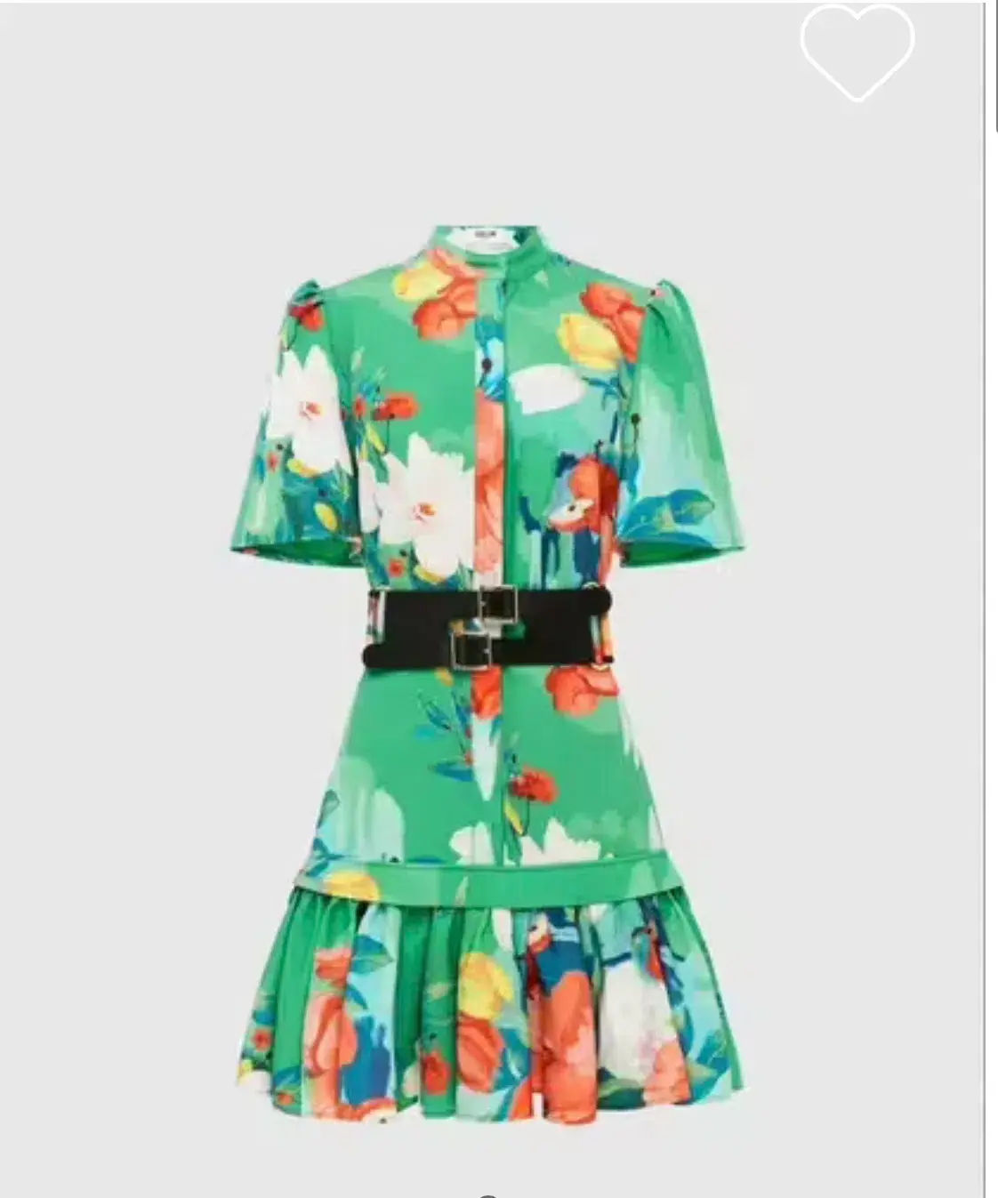 Leo Lin Florescence Shirt Mini Dress Lily Pad Green Size AU 12 - Image 3