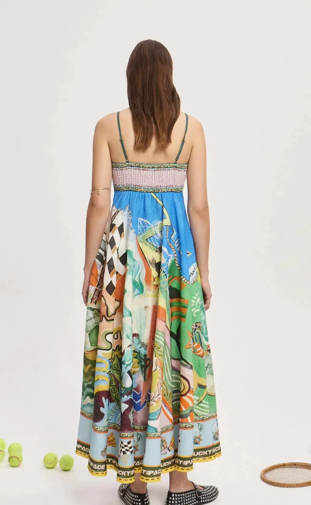 Alemais Lucky Pace Sundress Multi Print Size 12 - Image 2