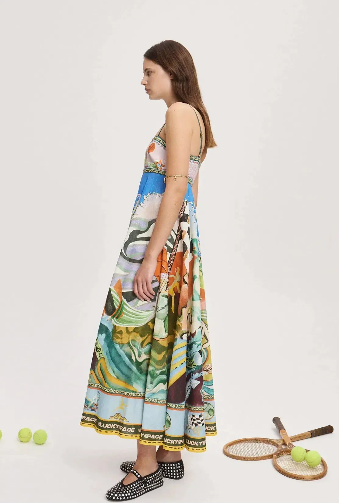 Alemais Lucky Pace Sundress Multi Print Size 12 - Image 3