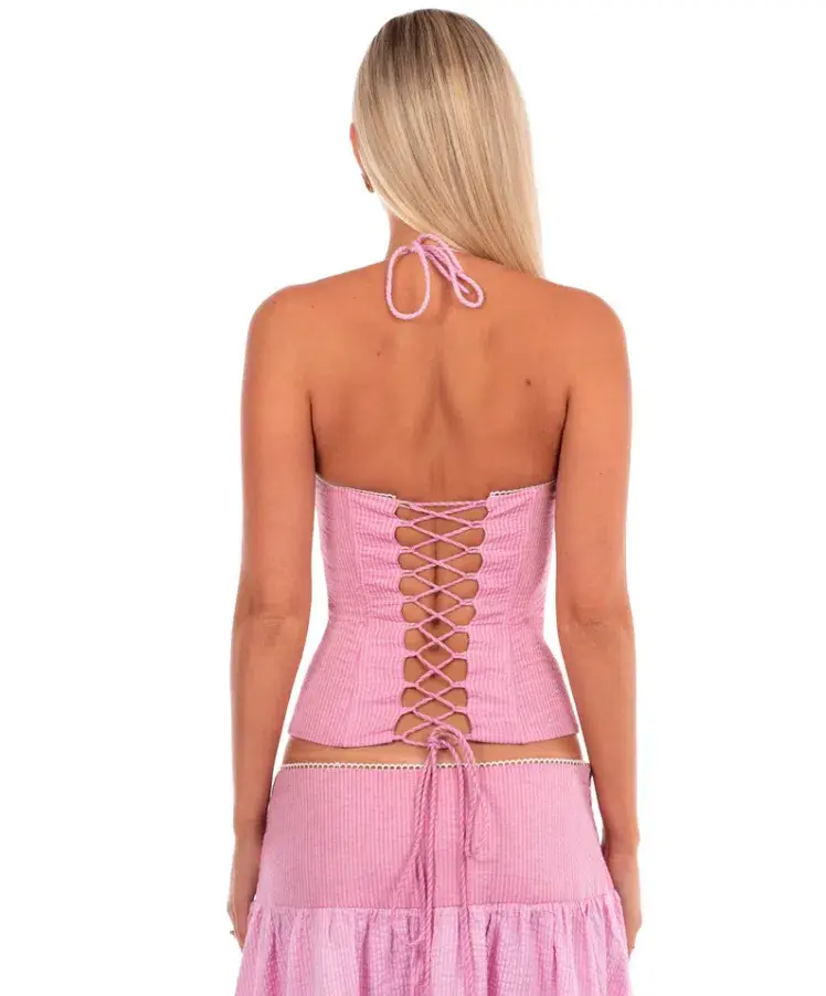 I Am Delilah Adeline Corset & Skirt Set Lulip Pink Size AU8 - Image 3