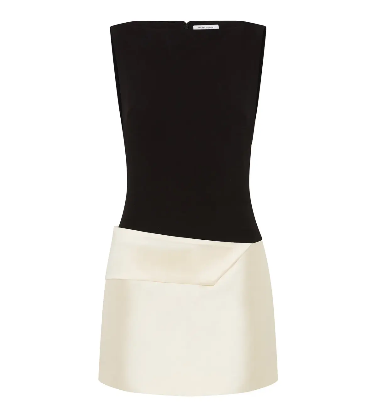 Rachel Gilbert Rikki Fold over Stretch-crepe Mini Dress in Multi Size AU 10 - Image 4