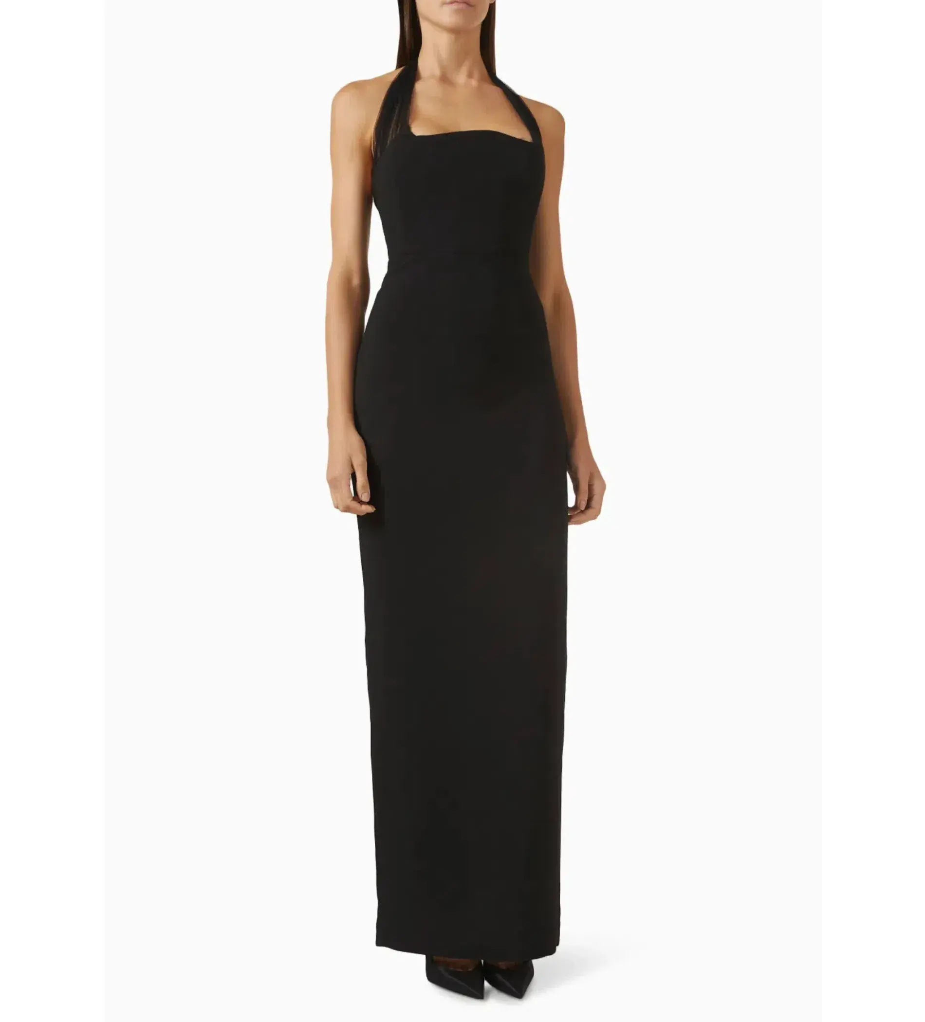  Rachel Gilbert Maria Haltereck Gown In Crepe Black Size 8 - Image 2