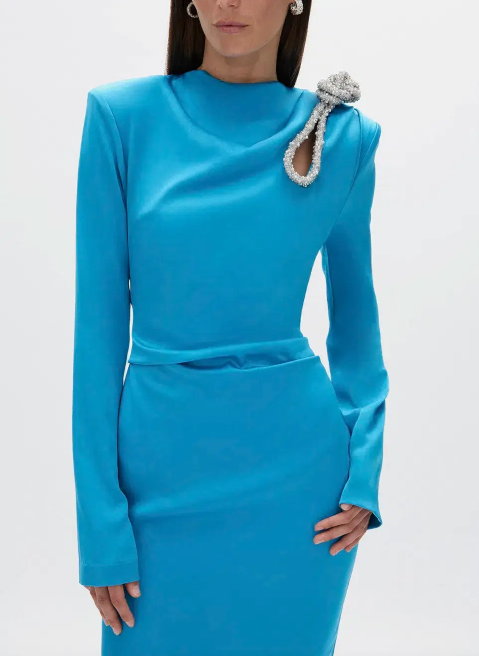 Rachel Gilbert Henrietta Midi Dress Blue AU 8  - Image 4