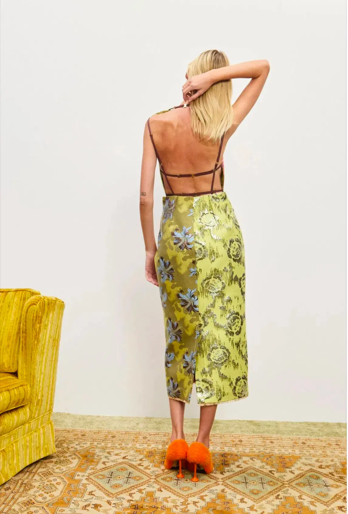 Alemais Adriana Jacquard Gown Midi Size AU 10 - Image 3