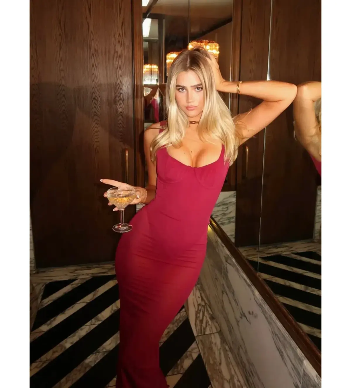 House of CB Robina Maxi Dress Wine Size 8  - Image 1